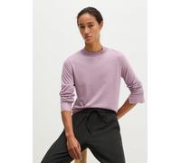 Langarmshirt MARC O'POLO "aus TENCEL™ Lyocell-Baumwolle-Mix", Damen, Gr. XS, lila (gentle mauve), Obermaterial: 67% Lyocell, 33% Baumwolle, unifarben, Basic, loose fit, Rundhals, normaler Saum, Shirts