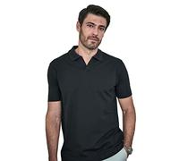 TJ1404 Tee Jays Luxury Stretch Poloshirt V-Ausschnitt Black XXL