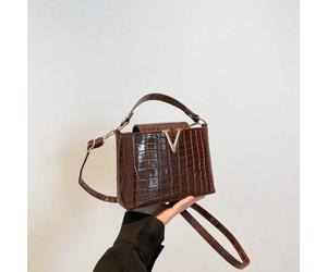 Luxus Damen Handtasche, Marken Shopper, Krokodil geprägtes hochwertiges Stein Muster Handtasche, 2025 neue modische kleine Nischen vielseitige Umhänge