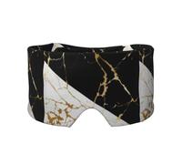 Luxus Gold Marmor Abstrakt Schwarz und Weiß, Vollständige Augenabdeckungen, lichtblockierende Augenmaske, Schlafaugen- und Ohrenschützer
