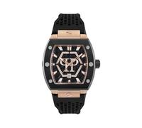 Luxusuhr PHILIPP PLEIN "Hexagon", 0203, schwarz, rose, Armbanduhren, Herren (66540048-0) 0203, schwarz, rose