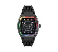 Luxusuhr PHILIPP PLEIN "Hexagon", 0221, schwarz, multicolorot, Armbanduhren, Herren (79517236-0) 0221, schwarz, multicolorot