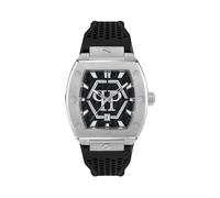 Luxusuhr PHILIPP PLEIN "Hexagon", 0270, schwarz, silber, Armbanduhren, Herren (30078200-0) 0270, schwarz, silber