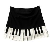 Luxylei Klavierrock Miniröcke Für Frauen Hoch Taillierter Kurzer Klavierrock Y2k Harajuku Dark Coquette Aesthetic Grunge Korea Style Chic Klavierrock
