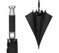 LUYIYI Rolls-Royce Stiel Regenschirm, Große Straße Pole Double Golf Sunny Umbrella Männer Geschenke (Color : Black)