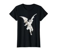 Luzifer Der gefallene Engel x Gustave Dore Preisgünstiges Grafik-T-Shirt, Damen, Schwarz, S