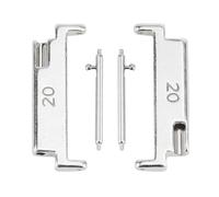 lvifloae 1 Paar Metall-Uhrenarmband-Adapter, 20 bis 22 mm Uhrenarmband-Verbindungsadapter mit Federstegen, schwarzer Verbindungsadapter, universelle Edelstahl-Adapter mit (Paar)