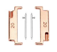 lvifloae 1 Paar Metall-Uhrenarmband-Adapter, 20 bis 22 mm Uhrenarmband-Verbindungsadapter mit Federstegen, schwarzer Verbindungsadapter, universelle Edelstahl-Adapter mit (Paar)