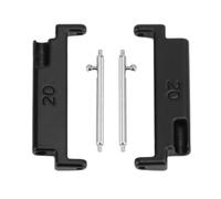 lvifloae 1 Paar Metall-Uhrenarmband-Adapter, 20 bis 22 mm Uhrenarmband-Verbindungsadapter mit Federstegen, schwarzer Verbindungsadapter, universelle Edelstahl-Adapter mit (Paar)