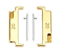 lvifloae 1 Paar Metall-Uhrenarmband-Adapter, 20 bis 22 mm Uhrenarmband-Verbindungsadapter mit Federstegen, schwarzer Verbindungsadapter, universelle Edelstahl-Adapter mit (Paar)