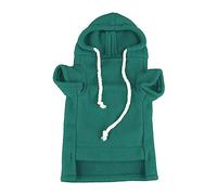 lvifloae Warm Soft Skin Friendly Pet Ferret Hoodie Sweatshirt for Daily Party S Red Exquisite Stitching Cute Fashionable Design Thickened Winter Outfit for Ferrets Chinchillas Small Pets (Green)