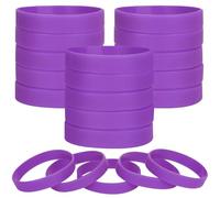 LVNRIDS 100 Stück Silikon Armbänder, Sport Party Gummi Elastic Armband gummiarmbänder für Teenager Erwachsener Lila