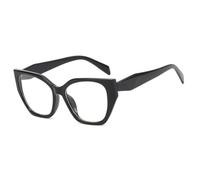 LVTFCO Retro schwarze Brille für Damen, übergroße quadratische Brille, weiblich, klare Brille, Schwarz, Einheitsgröße