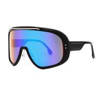 LVTFCO Übergroße Monokel-Sonnenbrille, modisch, für Herren und Damen, verspiegelt, UV400, Vintage-Brille, grün, Einheitsgröße