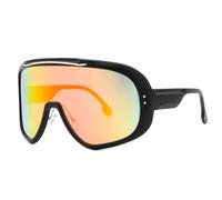 LVTFCO Übergroße Monokel-Sonnenbrille, modisch, für Herren und Damen, verspiegelt, UV400, Vintage-Brille, gelb, Einheitsgröße