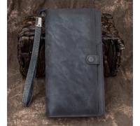 LVUNZJCA Herren Geldbörse Herren Clutch aus Leder im Vintage-Stil mit Reißverschluss und Mehreren Karten und Geldklammer Kartenhalter(Colour 3)