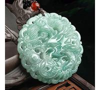 LVYAN Natürliche burmesische Jade A-Level Drachen Anhänger High-End Schmuck Anhänger Herren und Damen Halskette Schmuck