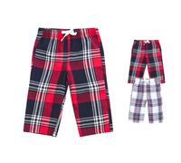 LW083 Larkwood Baby Tartan-Hose Jogginghose Red-Navy Check 0/6 Monate
