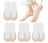 Lwezgi 8 Paar Füßlinge Damen, Ballerina Socken, No Show Ballerina Socken Atmungsaktiv Halbsocken für Sling Back Heels