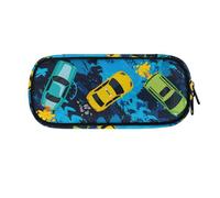 LWLFC Federmappe Jungen Auto Mäppchen Großes Mädchen - Hochwertiges 3-Lagen-Design mit Mehreren Fächern und Reißverschluss für Stifte, Schulbedarf und Reise