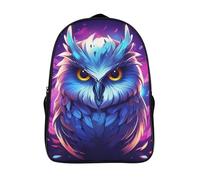 LWXEEOAVE Owl Rucksack Kinder Schulrucksack 3D Gedruckt Cartoon Schultasche Für Jungen Grund- Und Mittelschule Studenten Schulranzen 40x28x16cm