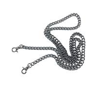 LXJLXD Metall-Ersatz-Schultertasche, Umhängetasche, Kettenriemen, Taschenriemen, Bastelzubehör für Frauen und Mädchen, zum Basteln von Taschen, Silber, Klemmhaken, As shown