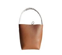 LXJYDN Schultertasche Frauen Einfache Leder Bucket Bag Große Kapazität Pendler Schultertasche Tote Bag-Braun-44 * 38 * 21Cm