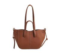 LXJYDN Schultertasche Frauen Weiche Pu Umhängetasche Vielseitige Pendler Handtasche Umhängetasche-Braun