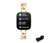 LXURY Metall Armbänder für Amazfit Bip 5 Armband Damen Edelstahl Verstellbares Elegantes Bänder für Amazfit Bip 5 Ersatzarmband Kompatibel mit Amazfit Bip 5 Uhrenarmband für Frauen (Gold)