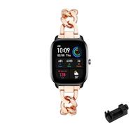 LXURY Metall Armbänder für Amazfit GTS/GTS 2/GTS 2 Mini/GTS 2e Armband Damen Edelstahl Elegantes Ersatzarmband Kompatibel mit Amazfit GTS/GTS 2/GTS 2 Mini/GTS 2e Uhrenarmband für Frauen (Roségold)