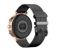 LXURY Metall Armbänder für Fossil Damen Gen 6 42mm/Gen 5E 42mm Armband, 18mm Edelstahl Mesh mit Einstellbar Schnalle Ersatzarmband Kompatibel mit Fossil Damen Gen 6/5E 42mm Uhrenarmband (Schwarz)