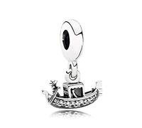 LYDXD Fit Pandora Armband 925 Sterling Silber Charm Bead Venezianische Gondelboot Frauen Armreif DIY Schmuck Geschenk