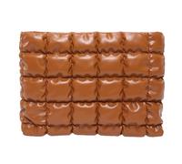 LYEAA Reise-Kulturbeutel for Damen, geschwollene, Gesteppte Kosmetik-Organizer-Tasche, PU-Leder, Reißverschluss, Puffer-Make-up-Tasche, Clutch-Handtasche for Reisen, Einkaufen