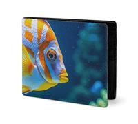 LYHVSFJW Edle Herren Geldbörse Leder Geldbörse Portemonnaie Geldbeutel Slim Slim mit Arizona Flagge Kartenhalter, Die Unterwasserwelt der tropischen Fische, one size