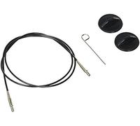Lykke 0841275128323 Seil für Nadelspitzen, Kunststoff, schwarz, Black Cord for 32" (80cm) length with 5" IC tip
