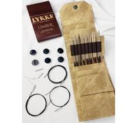 Lykke 8 Paar austauschbare Rundstricknadeln, Mini-Set, 12,7 cm, Birkenholz, Nadelspitzen mit Strickzubehör, glatt und leicht, für Anfänger, alle Projekte (Umbra (3,25-6,00 mm))