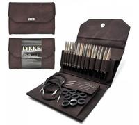 Lykke Austauschbare Stricknadeln, 12,7 cm, Treibholz, Holznadeln, Stricknadel-Set Kakao-Denim-Effekt