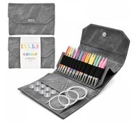 Lykke Rundstricknadel-Set, austauschbar, 12,7 cm, Grau