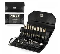 Lykke Geschenk Set - 3,5" Rundstricknadel zum Wechseln in 9 Größen von 3,25mm bis 6,5mm (Schwarz)