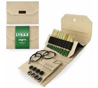 LYKKE Crafts Rundstricknadel-Set Grove, Bambus, austauschbar, 12,7 cm, Beige Jute-Leinwand