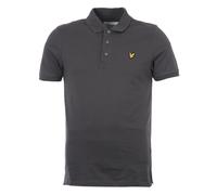 Lyle & Scott Poloshirt Herren Pique Baumwolle Basic Fit Anthrazit Größe S