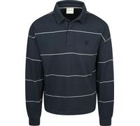 Lyle and Scott Rugby Poloshirt Streifen Marine - Größe XL Dunkelblau XL