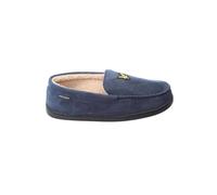 Lyle & Scott - "Aspen" Mokassin-Hausschuhe für Herren, Wildlederimitat (Marine) EU 40,5 / UK 7