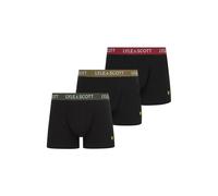 Lyle & Scott Barclay 3 Pack Underwear Black Multi Waistbands Größe: S | Unterhosen Outlet | Herren | Schwarz