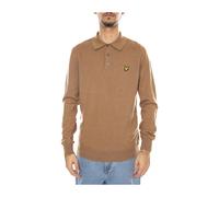Lyle & Scott - Baumwoll-Merino Langarm Strickpolo - - Knitwear - Herren - Beige - M