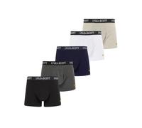Lyle & Scott Boxershorts Herren aus Baumwolle 5er Set - Herren Unterhose mit Komfortbund - Weiche Boxershort 5er Pack für jeden Tag - Männer Unterwäsche mit Schriftzug und Logo - Mehrfarbig - M
