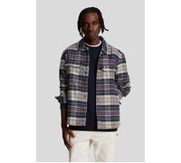 Lyle & Scott Check Flannel Overshirt Dark Navy/ Chalk Größe: S | Leichte Jacken Outlet | Herren | Blau