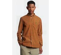 Lyle & Scott Check Poplin Shirt Victory Orange/olive Größe: XS | Casual hemden Outlet | Herren | Orange