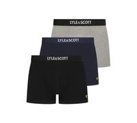 Lyle & Scott Devon Boxershorts aus Baumwolle 3er-Set - Adler-Logo - Unterhosen Herren mit Komfortbund Dicke Gummibänder mit Schriftzug