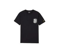Lyle & Scott T-Shirt mit aufgesticktem Badge und Grafik - Schwarz XL